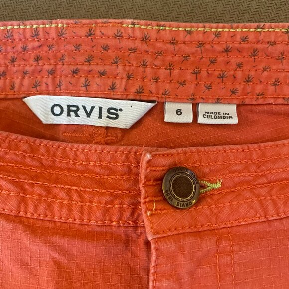 Orvis Women's Salmon Colored Chino Short Size 6 M2 - Picture 3 of 4